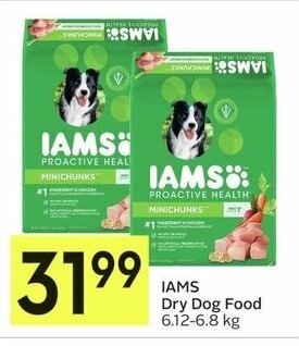IGA IAMS Dry Dog Food 6.12-6.8 kg offer