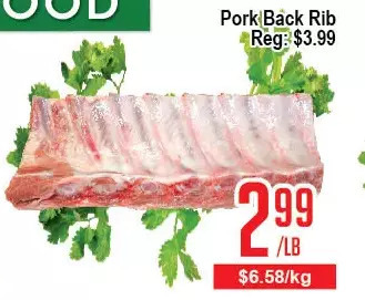 Skyland Foodmart Pork back rib offer