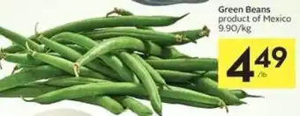 IGA Green Beans 9.90/kg offer