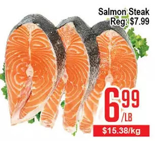 Skyland Foodmart Salmon steak offer