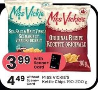 IGA MISS VICKIE'S Kettle Chips 190-200 g offer