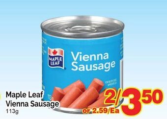 T&T Supermarket Maple leaf vienna sausage, 113g offer