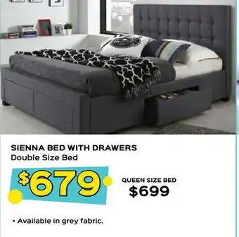 The Sleep Factory Sienna bed with drawers double size bed offer