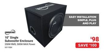 Visions Electronics Soundstage 10 single subwoofer enclosure offer