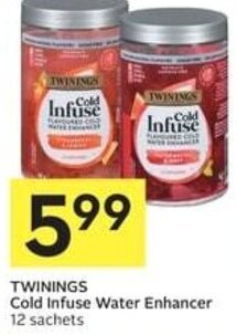 IGA TWININGS Cold Infuse Water Enhancer 12 sachets offer