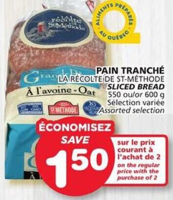 IGA SLICED BREAD 600 g offer