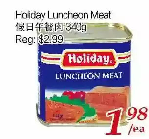 Tone Tai Supermarket Holiday luncheon meat offer