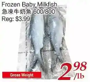 Tone Tai Supermarket Frozen baby milkfish offer