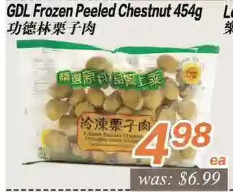 Seasons Foodmart Gld frozen peeled chestnut offer