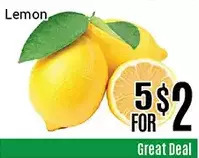 Nations Fresh Foods Lemon offer