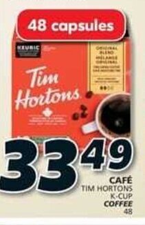 IGA Cafe Tim Hortons K-CUP COFFEE 48 offer