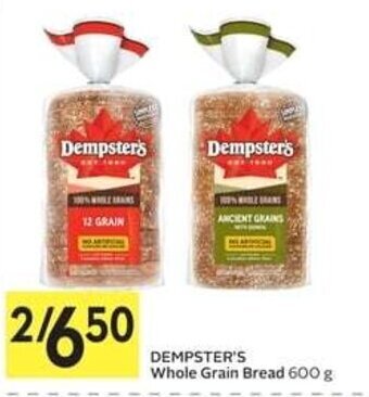 IGA DEMPSTER'S Whole Grain Bread 600 g offer