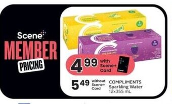IGA COMPLIMENTS Sparkling Water 12x355 mL offer
