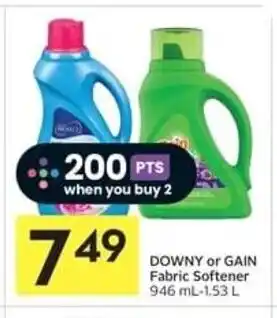 IGA DOWNY or GAIN Fabric Softener 946 mL-1.53 L offer