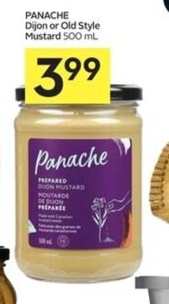 IGA PANACHE Dijon or Old Style Mustard 500 mL offer