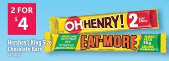 Co-op Hershey's King Size Chocolate Bars 62-85 g offer