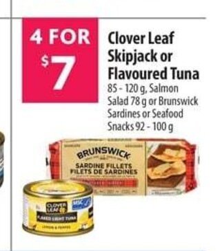 Co-op Clover Leaf Skipjack or Flavoured Tuna offer