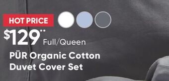 Sleep Country Pür organic cotton duvet cover offer