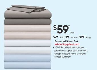 Sleep Country Essential sheet set offer