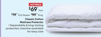 Sleep Country Classic cotton mattress protector offer