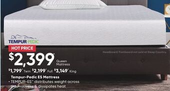Sleep Country Tempur-pedic es mattress offer
