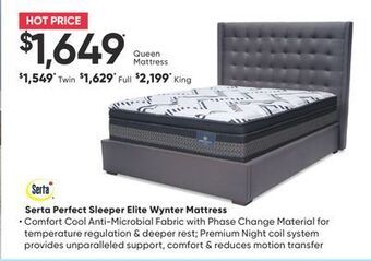 Sleep Country Serta perfect sleeper elite wynter mattress offer