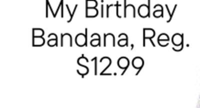 Petvalu Bailey & bella my birthday bandana offer