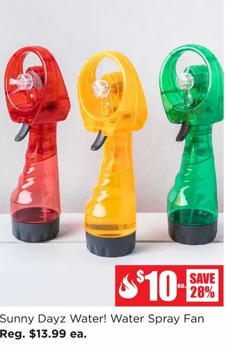 Kitchen Stuff Plus Sunny dayz water! water spray fan offer