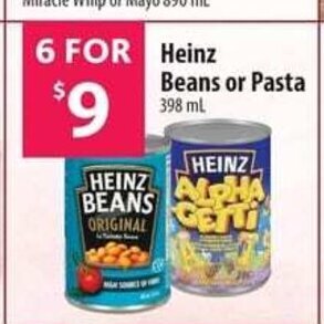 Co-op Heinz Beans or Pasta 398 ml offer