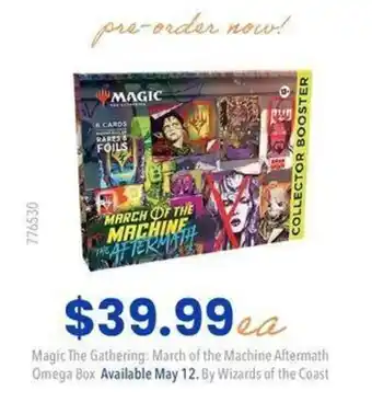 EB Games Magic The Gathering: March of the Machine Aftermath Omega Box offer