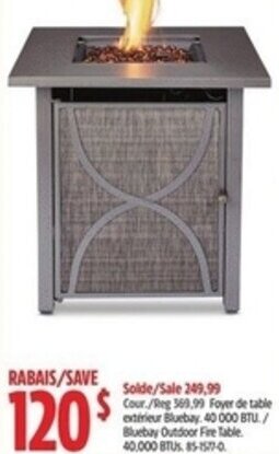 Canadian Tire Bluebay Outdoor Fire Table offer