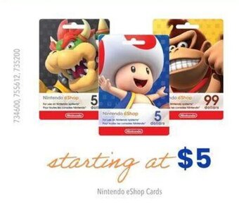 EB Games Nintendo eShop Cards offer