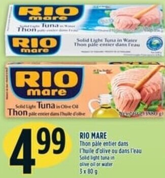 Marché Adonis RIO MARE Tuna offer