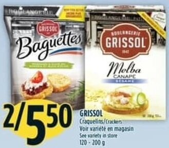 Marché Adonis GRISSOL Craquelins/Crackers offer