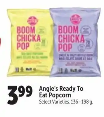 Family Foods Angie's Ready To Eat Popcorn 136-198 g. offer