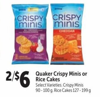 Quaker Crispy Minis or Rice Cakes