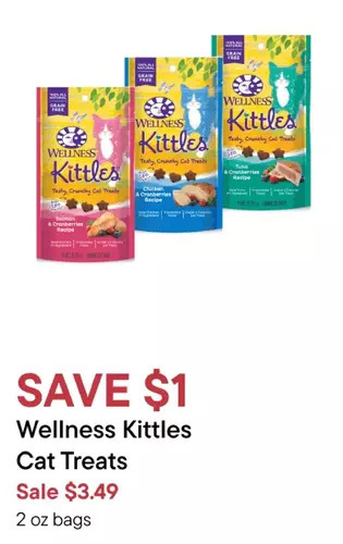Petvalu Wellness kittles cat treats offer