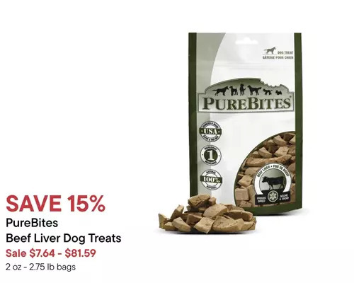 Petvalu Purebites beef liver dog treats offer