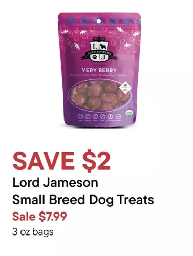 Petvalu Lord jameson small breed dog treats offer