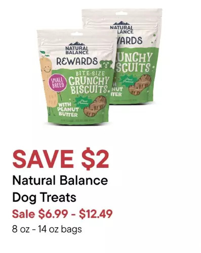 Petvalu Natural balance dog treats offer