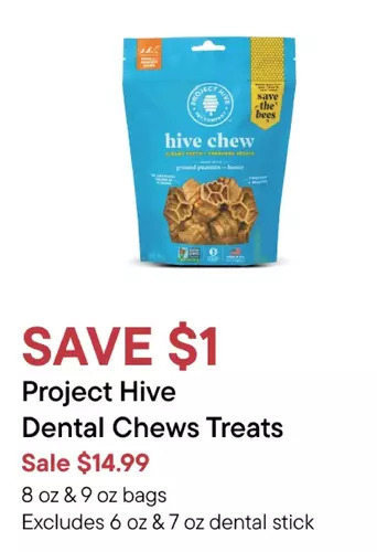 Petvalu Project hive dental chews treats offer