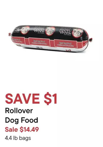 Petvalu Rollover dog food offer
