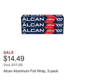 Costco Alcan aluminum foil wrap, 3-pack offer
