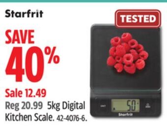 Canadian Tire Starfrit 5kg digital kitchen scale offer