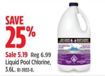Canadian Tire Liquid pool chlorine, 3.6l offer