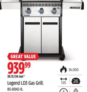 Canadian Tire Napoleon legend ld3 gas grill offer