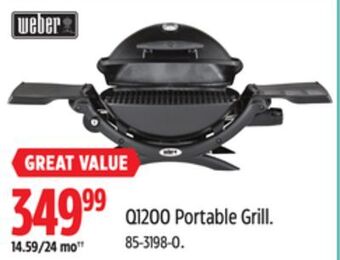 Canadian Tire Weber q1200 portable grill offer