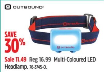 Canadian Tire Multi-coloured led headlamp outbound offer