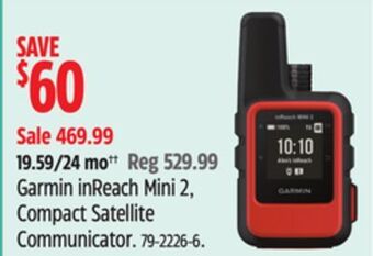 Canadian Tire Garmin inreach mini 2, compact satellite communicator offer