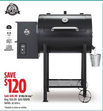 Canadian Tire Pit boss grill 700fb series offer